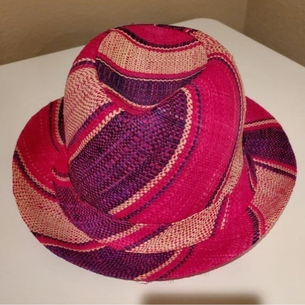 Colorful Pink Purple Straw Women Hat Lightweight Breathable